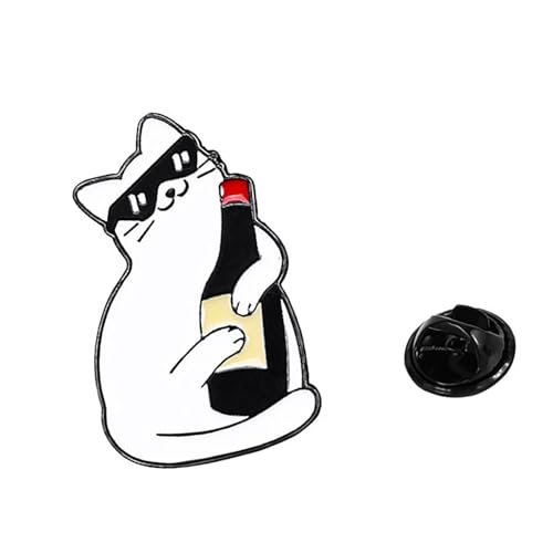 Schöne Katzen Pin Modische Brosche Für Kleidung Taschen Geschenk Für Freund Festival Abzeichen Rucksack Dekoration Mode Schmuck von Zuoeay