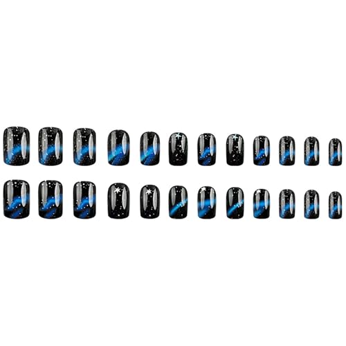 Square Press Auf Nägelsteigern Gefälschte Klebstoffe Künstliche Acryl 24PCS Stick Für Frauen Mädchen Acrylklessche Auf Nagel Für Frauen Klar von Zuoeay