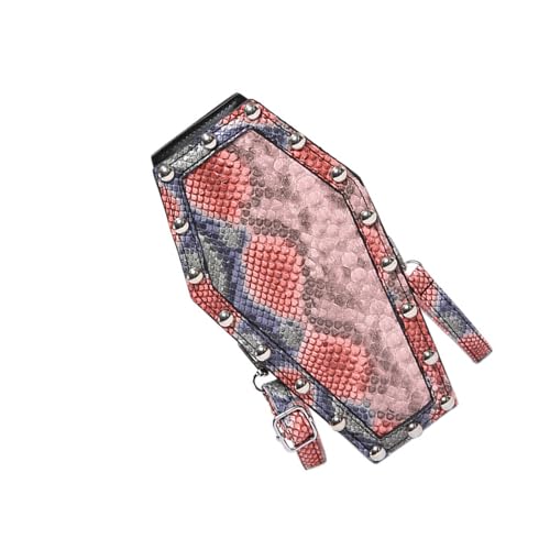 Statement Making Coffin Styles Crossbody Bag Verstellbare Schultergurt Kompakte Größe Ideal Für Konzerte Und Reiseverschleiß Resistenter Pu Sarg Crossbody Geldbörse von Zuoeay