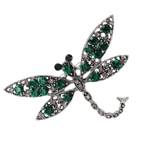 Stilvolle Legierung Libellen Brosche Unverwechselbare Libellen Strassstresssteine ​​Pin Schmuck Für Alltägliche Versammlungen Mode Für Frauen von Zuoeay