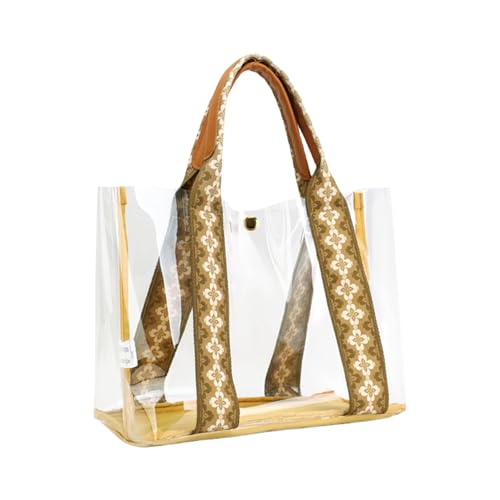 Stylish Large Clear Clear PVC Handtaschen Fashion Umhängetasche Für Mühelose Organisation Und Einfaches Tragen Täglichen Strand Urlaub Tasche von Zuoeay