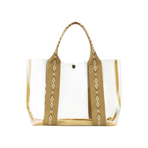 Stylish Large Clear Clear PVC Handtaschen Fashion Umhängetasche Für Mühelose Organisation Und Einfaches Tragen Täglichen Strand Urlaub Tasche von Zuoeay