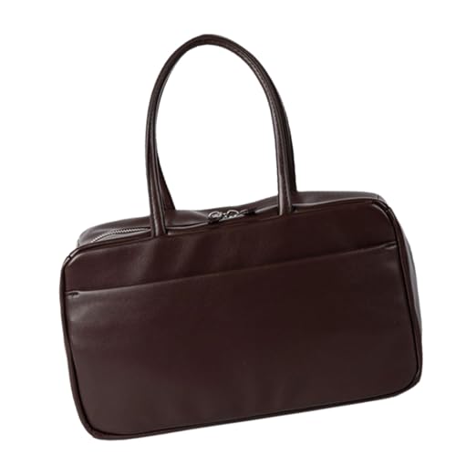 Trendy Damens Top Tasche PU Leder Handheld Taschen Reisen Lässig Satchel Retro Handtaschen Für Tägliche Essential Top Grifftasche von Zuoeay