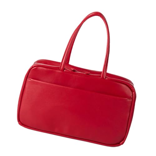 Trendy Damens Top Tasche PU Leder Handheld Taschen Reisen Lässig Satchel Retro Handtaschen Für Tägliche Essential Top Grifftasche von Zuoeay