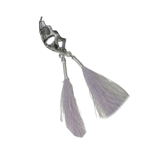 Trendy Tassels Clip Ohrringe Stylish Ohr Accessoires Legierung Textur Manschette Geeignet Für Alltägliche Und Besondere Event Party Schmuckstücke von Zuoeay