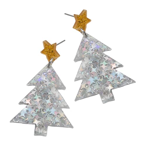 Urlaub Acryl Quasten Drop Ohrringe Weihnachten Themenmuster Stylish Studs Einzigartige Weihnachten Für Party Modeaccessoires von Zuoeay