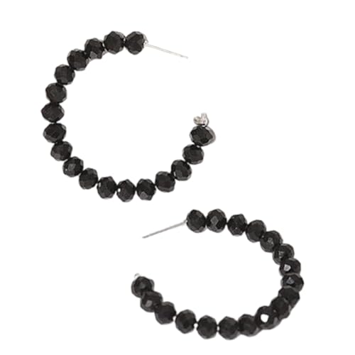 Vintage Ästhetische Ohrringe Schwarze Raffinierte Perlen Ohrstollen Geeignet Für Modische Frauen Die Metalllegierohrringe Präsentieren von Zuoeay