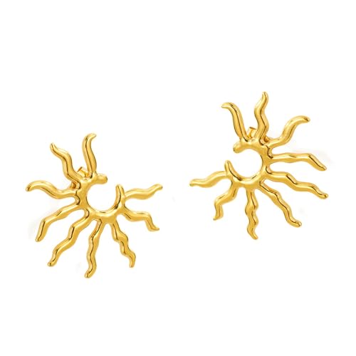 Vintage Styles Sunbursts Ohrringe Gold Geometrische Drop Ohrringe Tragbar Für Partys Vorräte Und Lässige Outfits Trendy Party Accessoires von Zuoeay