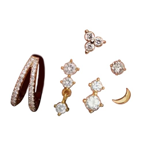 Zögere Ohrhörerschmuck Und Stapelbare Reifen Zarte Goldene Ohrringe Für Frauen Stapelbare Reifenschmerzen Tägliche Kleidung Kleine Reifenoopringe von Zuoeay