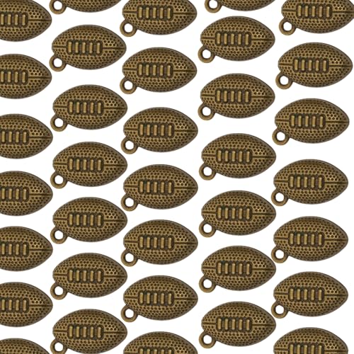 Zuoeay 100pcs Vintage Alloy Sport Thematisierte Anhänger Fußball Schmuckanhänger Für Und Basteln Projekte Einzigartige Komponente von Zuoeay