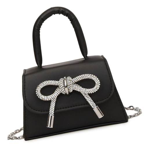 Zuoeay Bowknot Entwirft Kleine Handtasche Modische Color Crossbody Taschen PU Lederklappe Quadratschüchtertasche Für Frauen Französische Tasche von Zuoeay