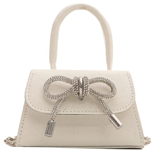 Zuoeay Bowknot Entwirft Kleine Handtasche Modische Color Crossbody Taschen PU Lederklappe Quadratschüchtertasche Für Frauen Französische Tasche von Zuoeay