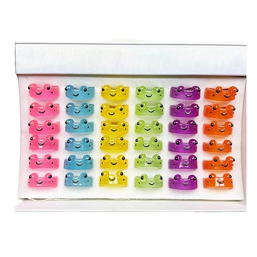 Zuoeay Bunte Frösche Formringe Verstellbare Größe Fingerzubehör Thematisch Offener Stilvoller Schmuck Für Tägliche Verstellringe von Zuoeay
