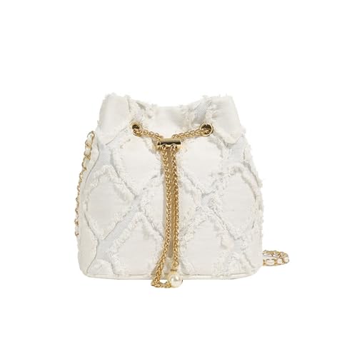 Zuoeay Eimer Taschen Frauen Crossbody Geldbörsen Mit Kordelladies Hobos Bag Denims Clutches Geldbeutel Handtaschen Satchel Schulter Denims Eimer Gesteppte Drawess Jean Geldbörsen Für Frauen von Zuoeay