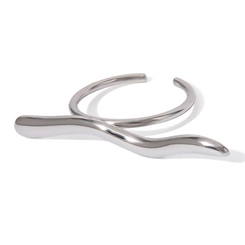 Zuoeay Elegant Wevere Designs Verstellbare Ringe Einzigartige Gewellte Muster Offener Ringe Charme Für Frauen In Langlebigem Gold/Silber Farbgeschenk Für Sie von Zuoeay