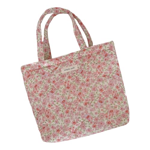 Zuoeay Elegante Gesteppte Baumwollkäufer Mit Floralen Designs Großer Kapazität Schulter Damen Gepolsterter Geldbeutel Für Den Täglichen Gebrauch Blumenschulter von Zuoeay