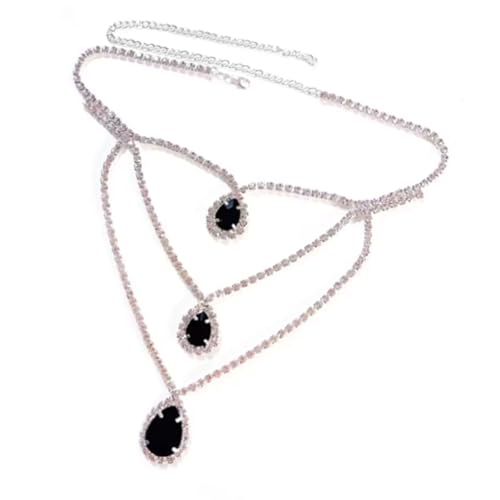 Zuoeay Elegante Halskette Dicke Kettenkristallwassertropfen Anhänger Perfekt Für Stilvolle Frauen Präsentieren Modische Statement Halskette von Zuoeay