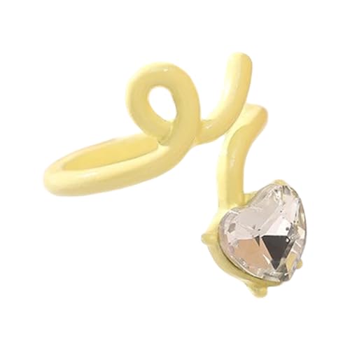 Zuoeay Eröffnung Ringe Herz Handschmuck Modelegierung Textur Einstellbar Für Mode Enthusiasten Frauen Schmuck von Zuoeay