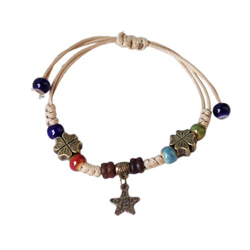 Zuoeay Ethnische Keramik Perlenarmband Handgefertigtes Handgefertigte Handgelenksketten Dekoration Einzigartige Handschnüre Für Männer Und Frauen Reisenarmband von Zuoeay