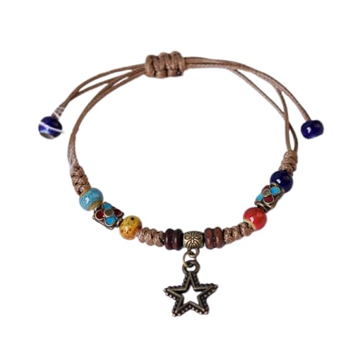 Zuoeay Ethnische Keramik Perlenarmband Handgefertigtes Handgefertigte Handgelenksketten Dekoration Einzigartige Handschnüre Für Männer Und Frauen Reisenarmband von Zuoeay