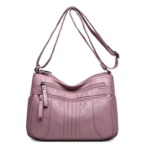 Zuoeay Frauen Crossbody Bag Leder Handtasche Taschenbuch Leichtes Schulterbetrieb Multi Taschen Crossbody Geldbörse Modische Umhängetasche von Zuoeay