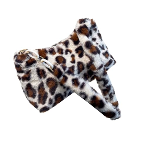 Zuoeay Frauen Datierungsbeutel Leoparden Druck Schulter Obergrenze Plüsch Achsel Achsel Winter Handtasche Geldbeutel Unterarm Frauen Achselhöhle All Matching Schulter Dating von Zuoeay