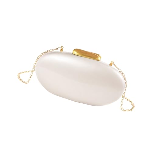 Zuoeay Frauen Eier Geformte Umhängetasche Acryl Abendkettengurt Klauen Handtasche Handtasche Für Party Abschlussball Eier Geformt Für Frauenkettengurt Schulter Clutch von Zuoeay