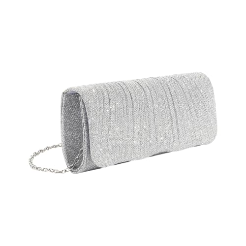 Zuoeay Frauen Elegante Umhängetaschen Pailletten Abendkettenschnüre Messenger Abend Handtasche Geldbörse Für Party Prom Frauen Elegante Schulterumschlag Crossbody Banketthandtasche Mit Kette von Zuoeay
