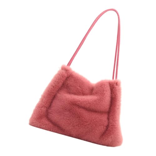 Zuoeay Frauen Große Kapazität Fuzzy Eimer Bag Ästhetic Plüsch Umhängetasche Pelzing von Zuoeay