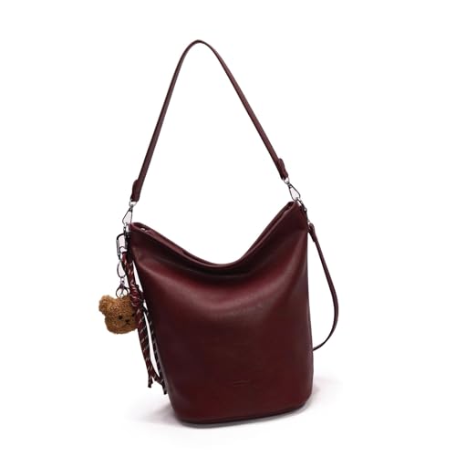 Zuoeay Frauen Tasche Mit Großer Kapazität Schulter Retro Handtasche Allzugemachter Eimer Trendy Shopping Dating Für Arbeiten Täglich Frauen Eimer Große Kapazität Schulter Achselhöhle Mode Pendeln von Zuoeay