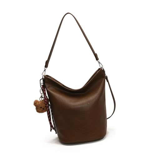 Zuoeay Frauen Tasche Mit Großer Kapazität Schulter Retro Handtasche Allzugemachter Eimer Trendy Shopping Dating Für Arbeiten Täglich Frauen Eimer Große Kapazität Schulter Achselhöhle Mode Pendeln von Zuoeay