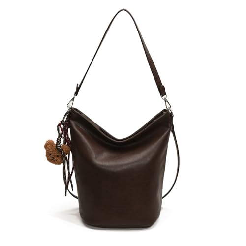 Zuoeay Frauen Tasche Mit Großer Kapazität Schulter Retro Handtasche Allzugemachter Eimer Trendy Shopping Dating Für Arbeiten Täglich Frauen Eimer Große Kapazität Schulter Achselhöhle Mode Pendeln von Zuoeay