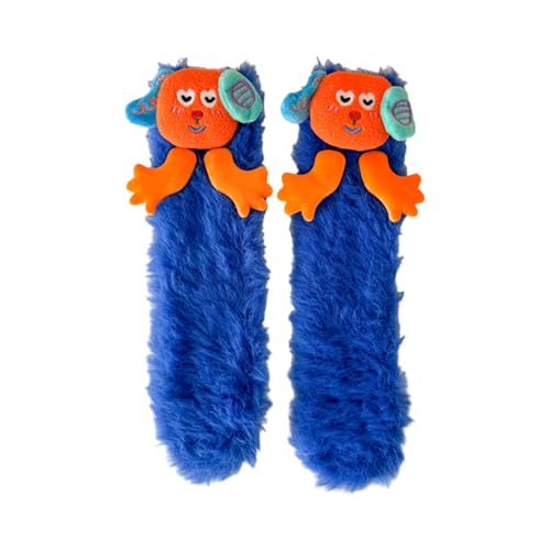 Zuoeay Frauen Verdickte Farbenfrohe Fleece Fuzzy Plüsch Slippern Socken Cartoon Hund Winter Wärme Schlafboden Strumpfwaren Pelziger Schlaf von Zuoeay