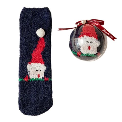 Zuoeay Frauen Weihnachten Fuzzy Socken Winter Warmer Gemütlicher Weicher Cartoon Pelzige Sportliche Indoor Hausschuhe Frauen Fuzzy Cosy Warm von Zuoeay