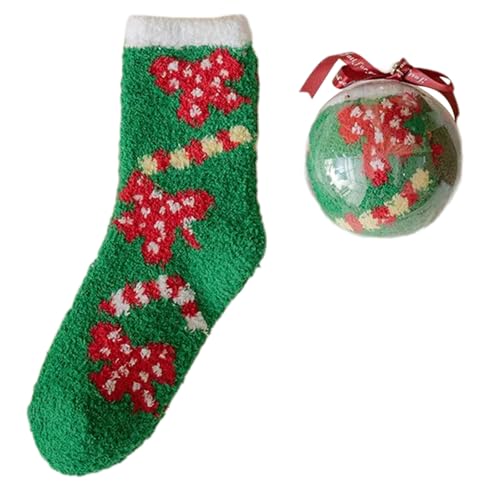 Zuoeay Frauen Weihnachten Fuzzy Socken Winter Warmer Gemütlicher Weicher Cartoon Pelzige Sportliche Indoor Hausschuhe Frauen Fuzzy Cosy Warm von Zuoeay
