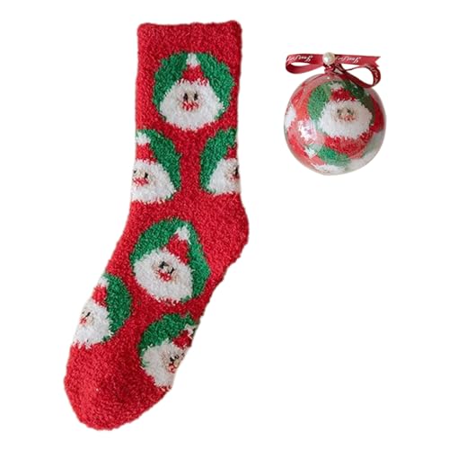 Zuoeay Frauen Weihnachten Fuzzy Socken Winter Warmer Gemütlicher Weicher Cartoon Pelzige Sportliche Indoor Hausschuhe Frauen Fuzzy Cosy Warm von Zuoeay