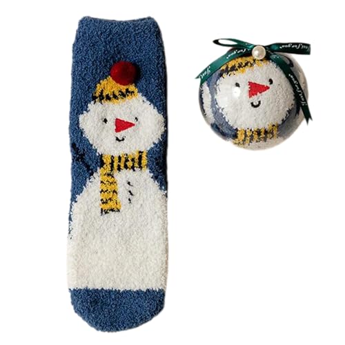 Zuoeay Frauen Weihnachten Fuzzy Socken Winter Warmer Gemütlicher Weicher Cartoon Pelzige Sportliche Indoor Hausschuhe Frauen Fuzzy Cosy Warm von Zuoeay