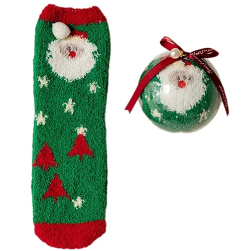 Zuoeay Frauen Weihnachten Fuzzy Socken Winter Warmer Gemütlicher Weicher Cartoon Pelzige Sportliche Indoor Hausschuhe Frauen Fuzzy Cosy Warm von Zuoeay
