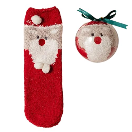 Zuoeay Frauen Weihnachten Fuzzy Socken Winter Warmer Gemütlicher Weicher Cartoon Pelzige Sportliche Indoor Hausschuhe Frauen Fuzzy Cosy Warm von Zuoeay