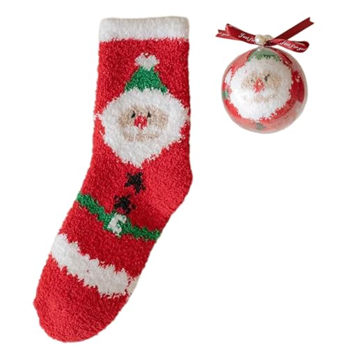 Zuoeay Frauen Weihnachten Fuzzy Socken Winter Warmer Gemütlicher Weicher Cartoon Pelzige Sportliche Indoor Hausschuhe Frauen Fuzzy Cosy Warm von Zuoeay