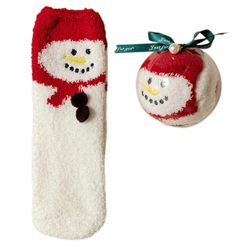 Zuoeay Frauen Weihnachten Fuzzy Socken Winter Warmer Gemütlicher Weicher Cartoon Pelzige Sportliche Indoor Hausschuhe Frauen Fuzzy Cosy Warm von Zuoeay