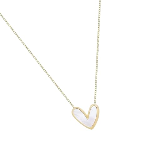 Zuoeay Gold/Silber Farbe Herz Halskette Wasserdichte Kette Choker Verstellbare Länge Neckchain Elegant Daily Wear Schmuck Stylish Paar Halskette von Zuoeay