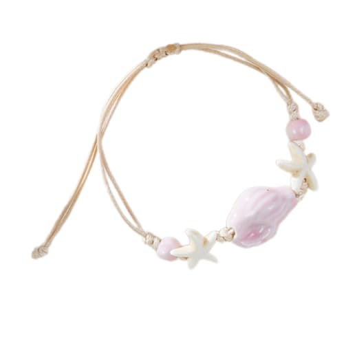 Zuoeay Keramikharz Geflochtenes Fußkettchen Zum Schichten Von Freizeit Outfits Oder Party Handgefertigtes Handgelenk Accessoire Schmuck Für Die Tägliche Trage Beachy Gewebte Handkette von Zuoeay