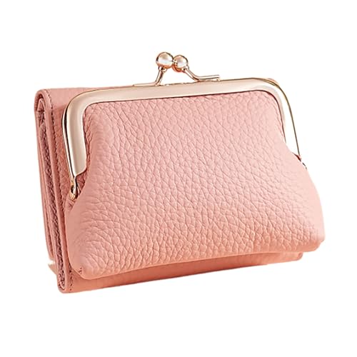 Zuoeay Kompakte Frauenbrieftasche Mit KISS Münztasche Und Klares Fenster Kurzer Geldbeutelhalter Für Den Täglichen Gebrauch Frauenleder Brieftasche von Zuoeay