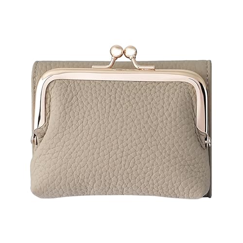 Zuoeay Kompakte Frauenbrieftasche Mit KISS Münztasche Und Klares Fenster Kurzer Geldbeutelhalter Für Den Täglichen Gebrauch Frauenleder Brieftasche von Zuoeay