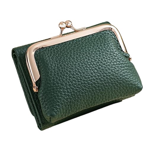 Zuoeay Kompakte Frauenbrieftasche Mit KISS Münztasche Und Klares Fenster Kurzer Geldbeutelhalter Für Den Täglichen Gebrauch Frauenleder Brieftasche von Zuoeay