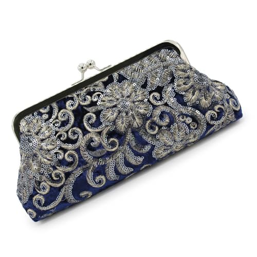 Zuoeay Kreative Schwarze Handtasche Mit Handgestickten Paillettenabendsender Schulter Crossbody Geldbörse Für Eine Elegante Veranstaltung Modische Frauenklammer von Zuoeay