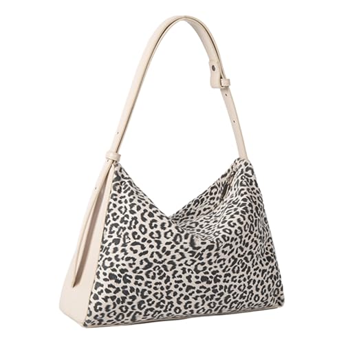 Zuoeay Langkapazität Leoparden Drucken Slouchy Bag Damen Modische Unterarmtaschen Leichte Schulterbeteiligte Freizeit Handtasche Mode Satchel von Zuoeay