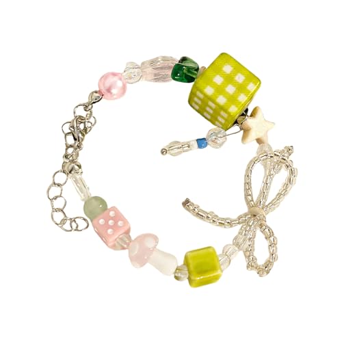 Zuoeay Lebendiges Bonbonperlenarmband Mit Bowknotakzentzubehör Für Teenager Und Kinder Die Mode Und Individualität Trendigen Jugendarmband Suchen von Zuoeay