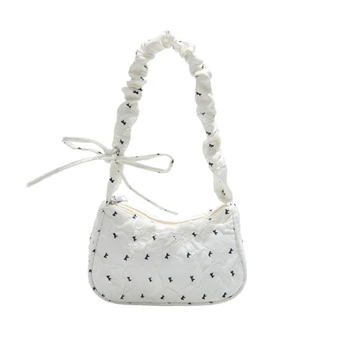 Zuoeay Leichte Schultertasche Traging Option Trendy Canvas Bag Mode Unterarm Geldbörse Für Mädchen Und Frauen Bögen Designhandtasche von Zuoeay